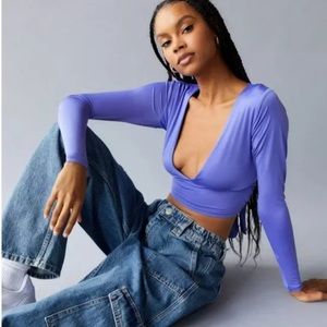 Urban Outfitters Purple Plunge Top